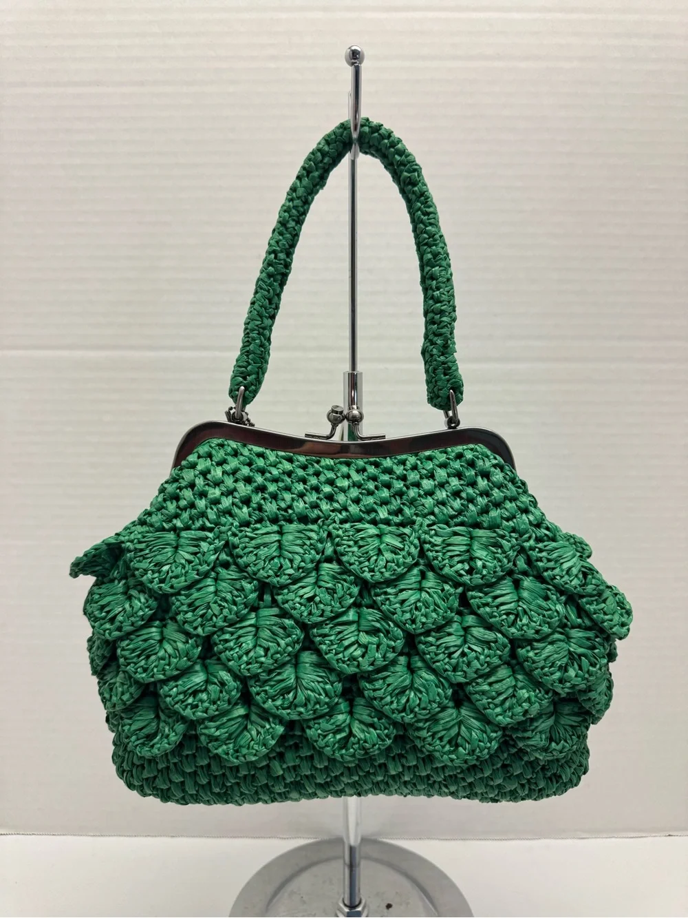 Patricia Nash Laureana Scalloped Raffia Frame Bag - Picture 6 of 11